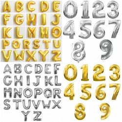 16" / 40" Alphabet Letter Foil Balloon in Silver / Gold / Rose Gold