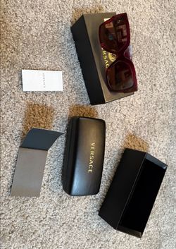 Versace Oversized Sunglasses with Case and Box