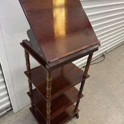 Cherry 4 tier bookstand/lectern with turned columns
