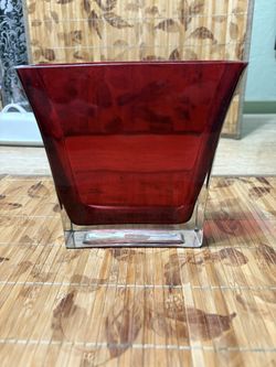 Red Glass Vase