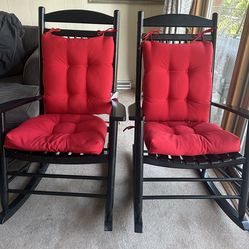 Rocking chair with pillows