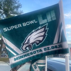 🔥 2 Eagles Super Bowl LII Window Car Flags – MUST GO