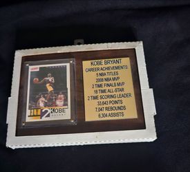 Kobe Bryant commemorative sports plaque