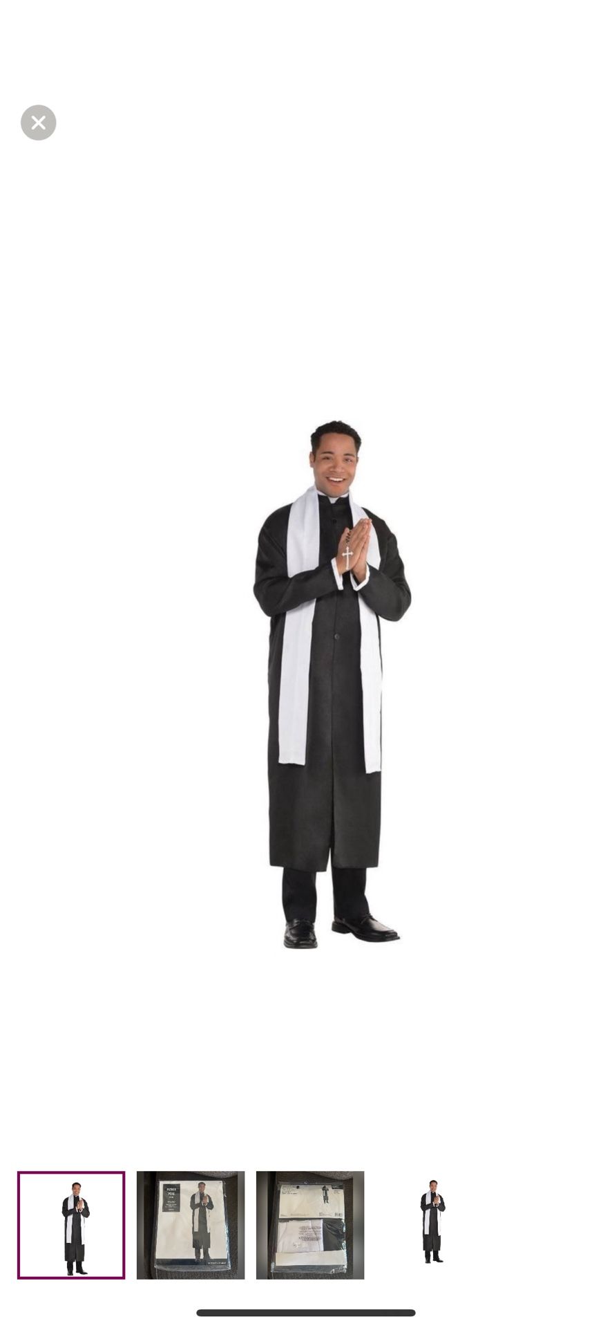 Father priest Halloween Costume robe and stole one size adult