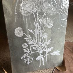 Green/white Floral Wall Art (24x36)