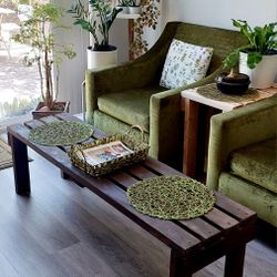 17"H X 60"W X 16"D (4 Planks) 🌱Solid Wood Bench/Coffee Table ::: Havana Coffee