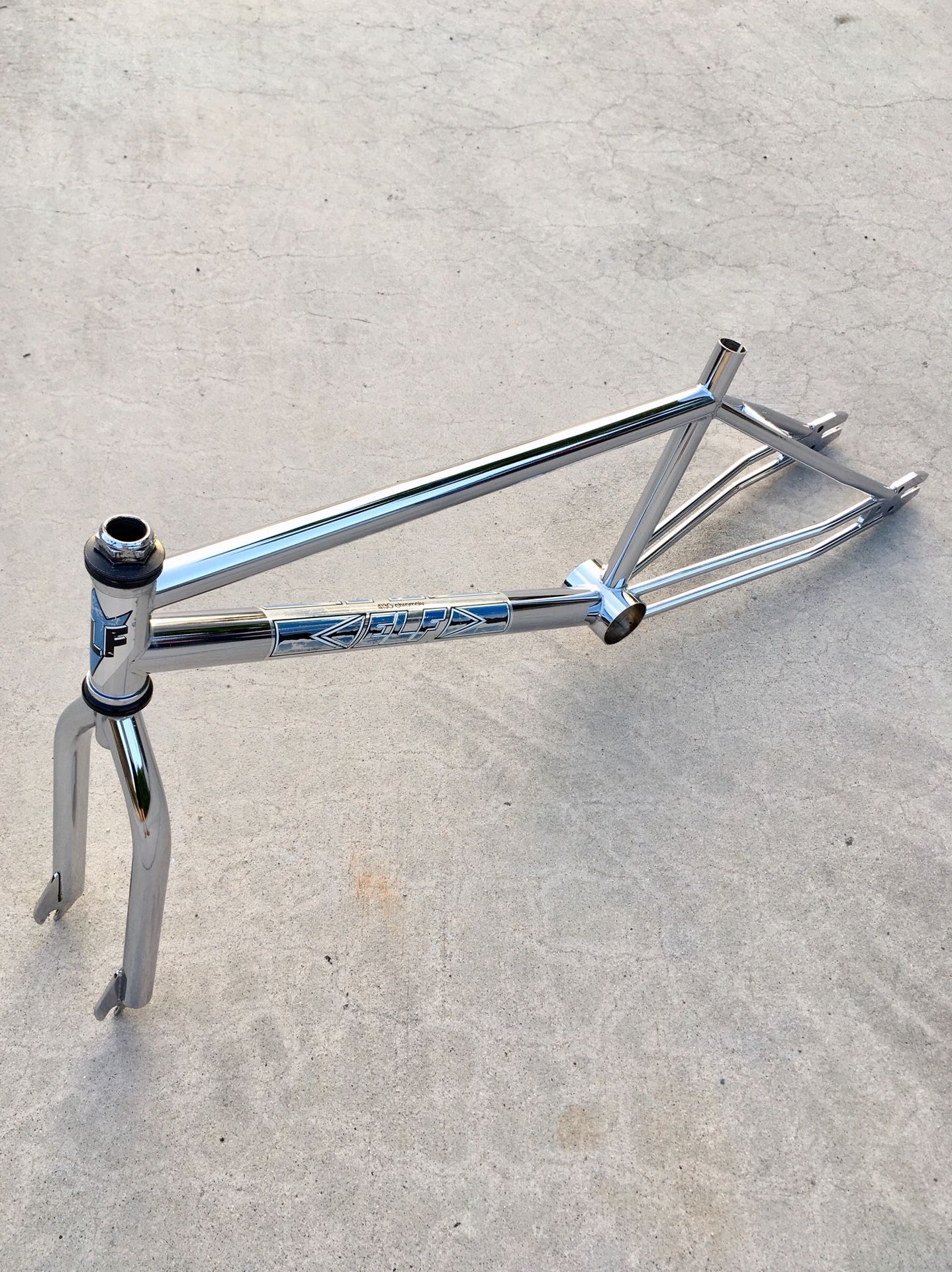 1993 ELF 20” XL DOUBLE CROSS 21.5” TOP TUBE PRO BMX FRAME FORK ODYSSEY PROFILE GT S&M DIRT HOLMES POWERLITE PK RIPPER DK BLAST BARS DOUBLECROSS BIKE