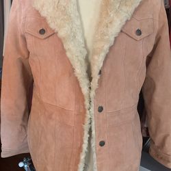 Pink Suede Leather Jacket