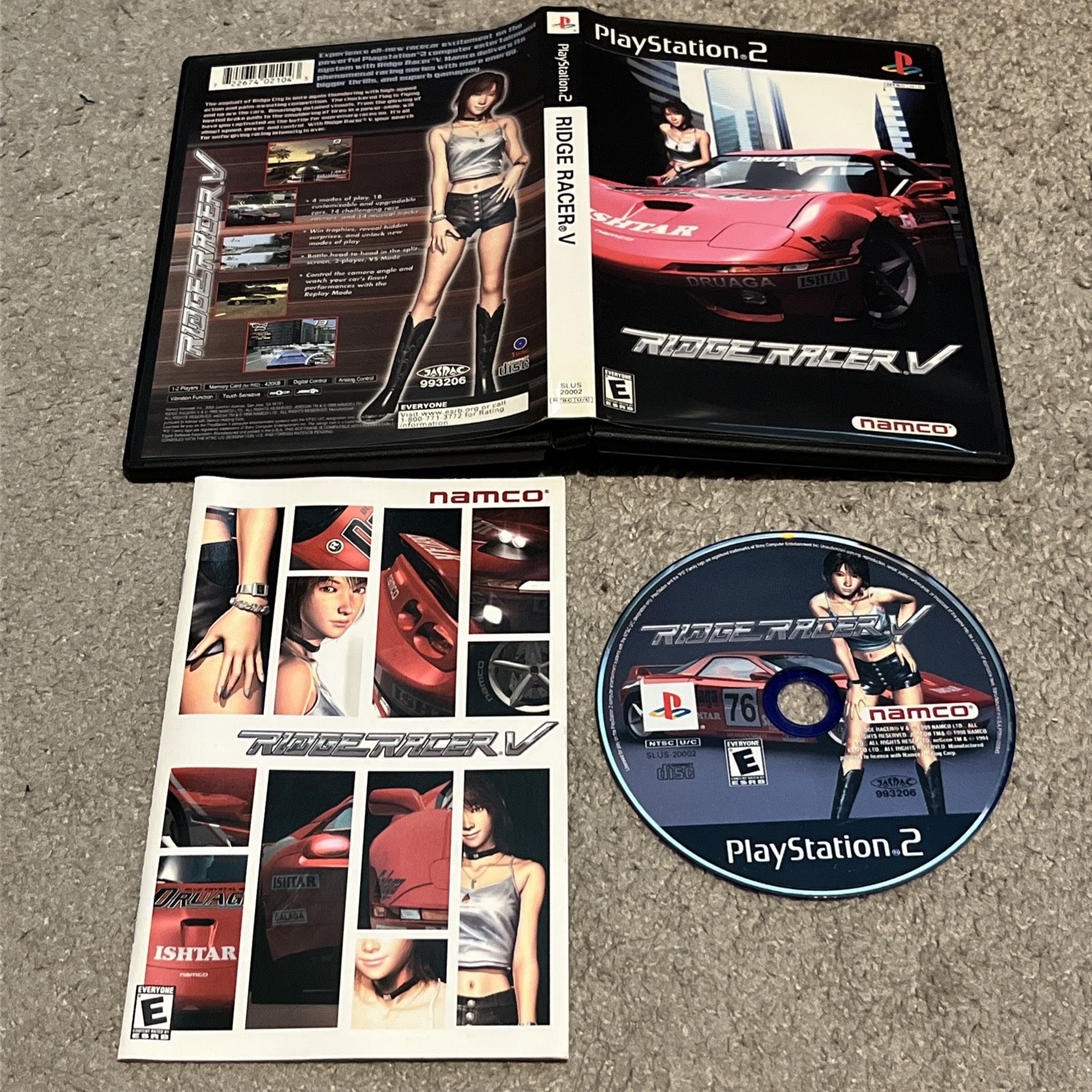 Ridge Racer V (Sony PlayStation 2 PS2, 2000) Complete CIB w/ Manual