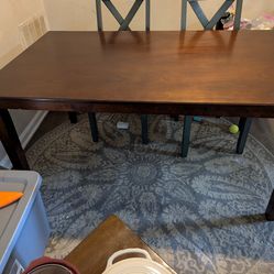 Family kitchen table seats six. 59* long 36" wide