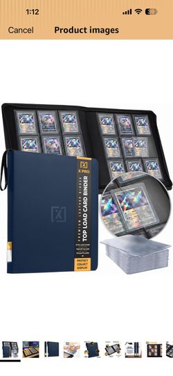 X PRO Top Load Card Binder - Compatible with Top-loading Card Cases - Fits 252 | 20 Premium Loaders Included | 9-Pocket Ringless Double-Sided Pages |
