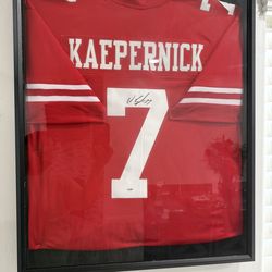 49ers Autographed Colin Kaepernick Jersey – Framed – PSA/DNA Authenticated