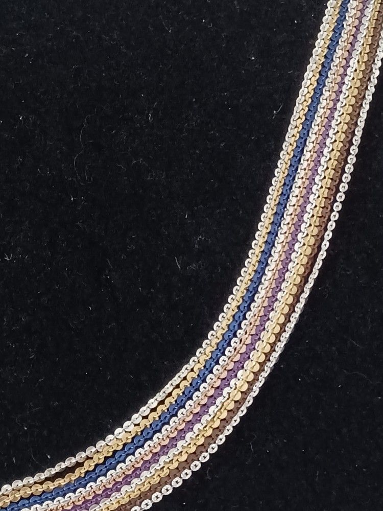 New MILOR ITALY LUMINA STERLING SILVER 10 STRAND BRACELET