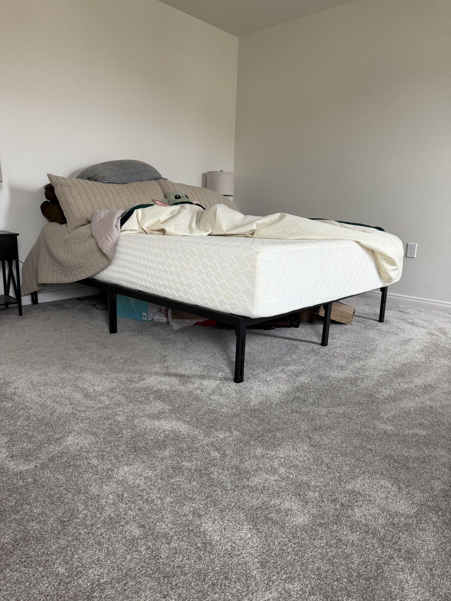 Queen memory Foam Mattress And Frame Set