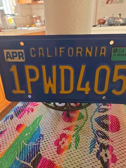 Vintage Very Collectable California BLUE License Plate