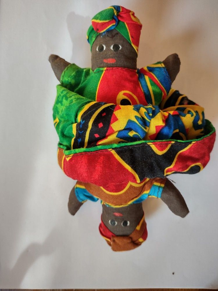 Rare Vintage Topsy Turvy Doll From Jamaica
