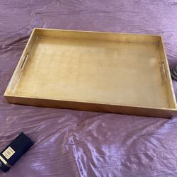 Large Modern West Elm Gold Tray