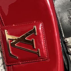 Authentic LV Red Patent Leather Shoe Clutch 