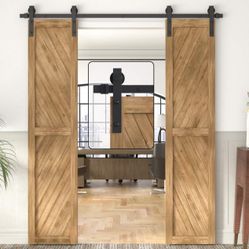 6 FT Double Barn Door Hardware Kit