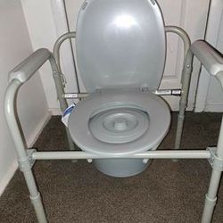 Three-in-one folding commode/toilet with full seat! Brand New! 