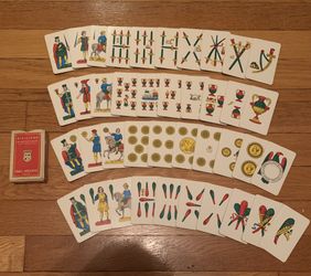 Siciliane Plastificante Dal Negro - Vintage Italian 40-card playing card deck