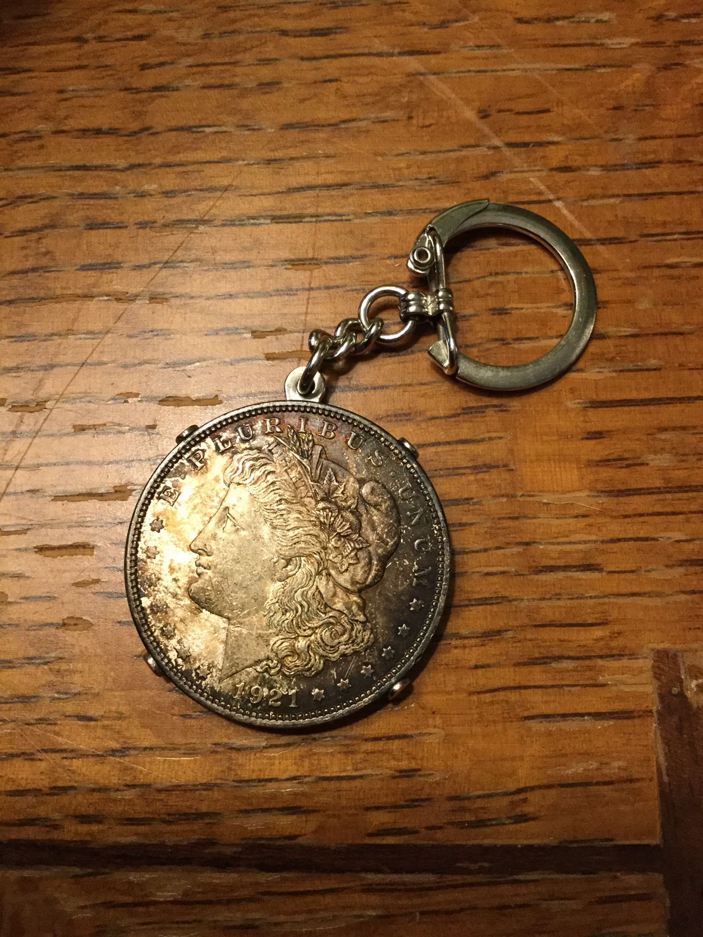 1921 Morgan Silver Dollar Keychain First Federal Savings Chicago Bank Promotional Advertising