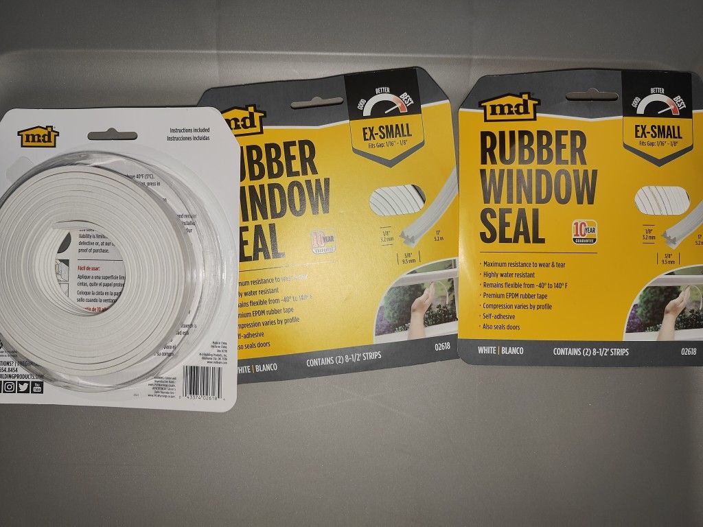 Rubber window seal stop drafts - $9 Each