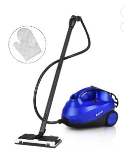 Costway 2000W Heavy Duty Steam Cleaner Mop Multi-Purpose W/19 Accessories Blue