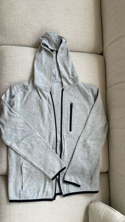 GapFit Gray Full-Zip Hoodie with Black Trim