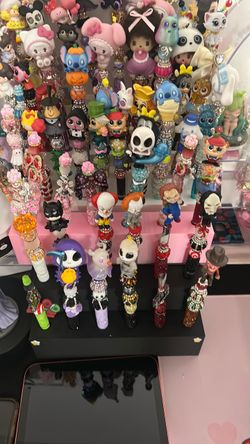 Character Figure Rhinestone Decorated Pens Collection