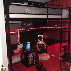 Bunk Bed ROCKER Brand Gaming Desk 