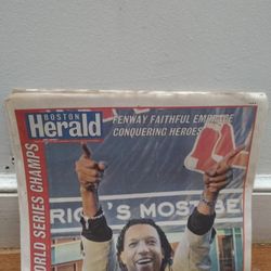 Boston Herald Oct 29, 2004 Red Sox It's Not a Dream World Series Champs. Message me anytime if interested will send more pictures or videos thank you.