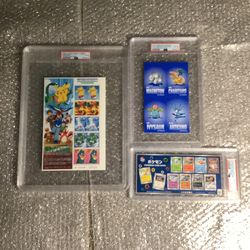 Charizard Mew Pikachu Pokemon Card Stamps Stamp Sheet Nippon Advanced Generation PSA CGC Beckett Graded Sandylion Nintendo Japanese
