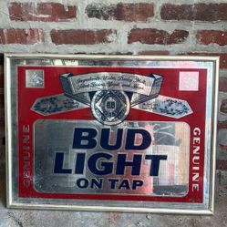 Vintage Bud Light on Tap Sign