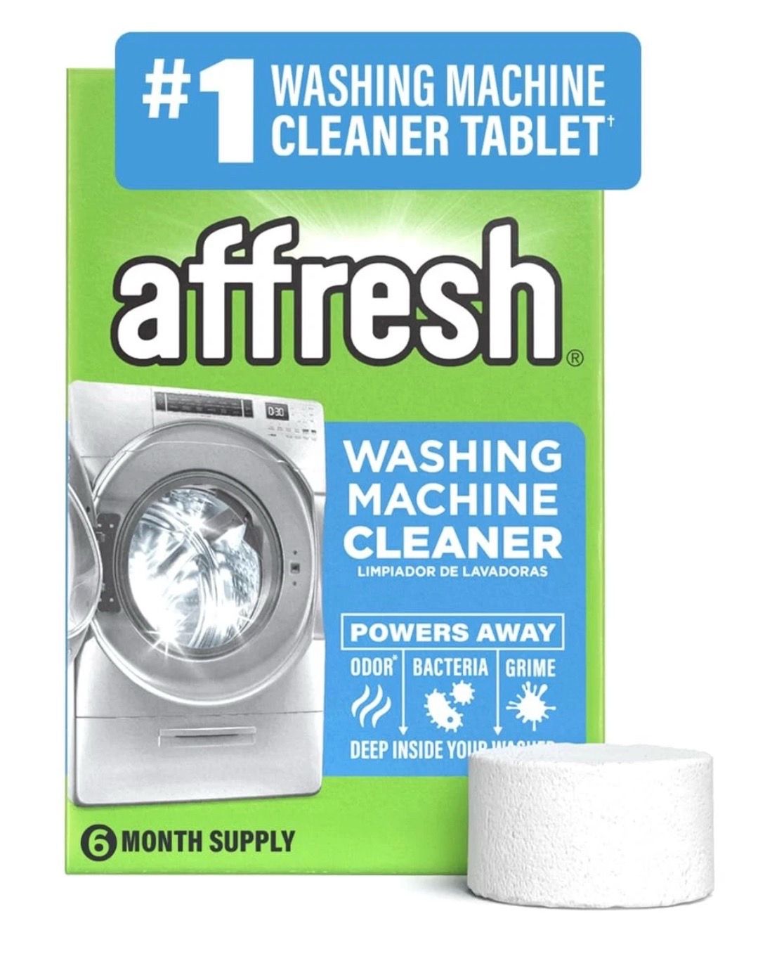 Affresh Washing Machine Cleaner, 6 Month Supply, Cleans Front Load and Top Load