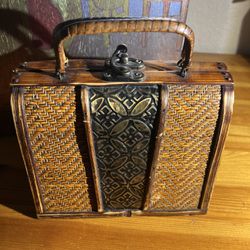 Unique Decorative Woven Box Purse 