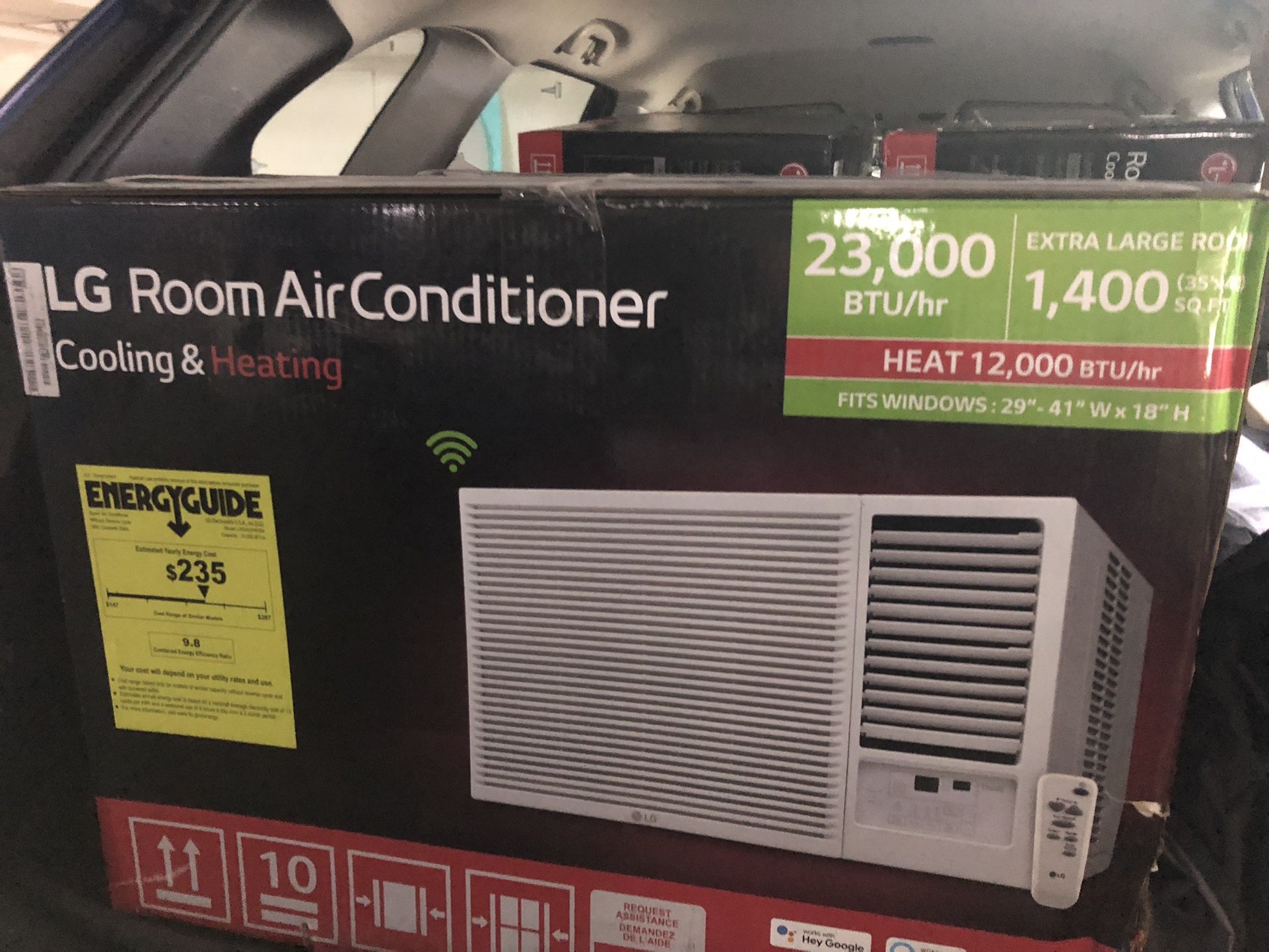 Lg Window Air Conditioner, Heating And Dehumidifier. 23000 BTU Wi-fi Enabled