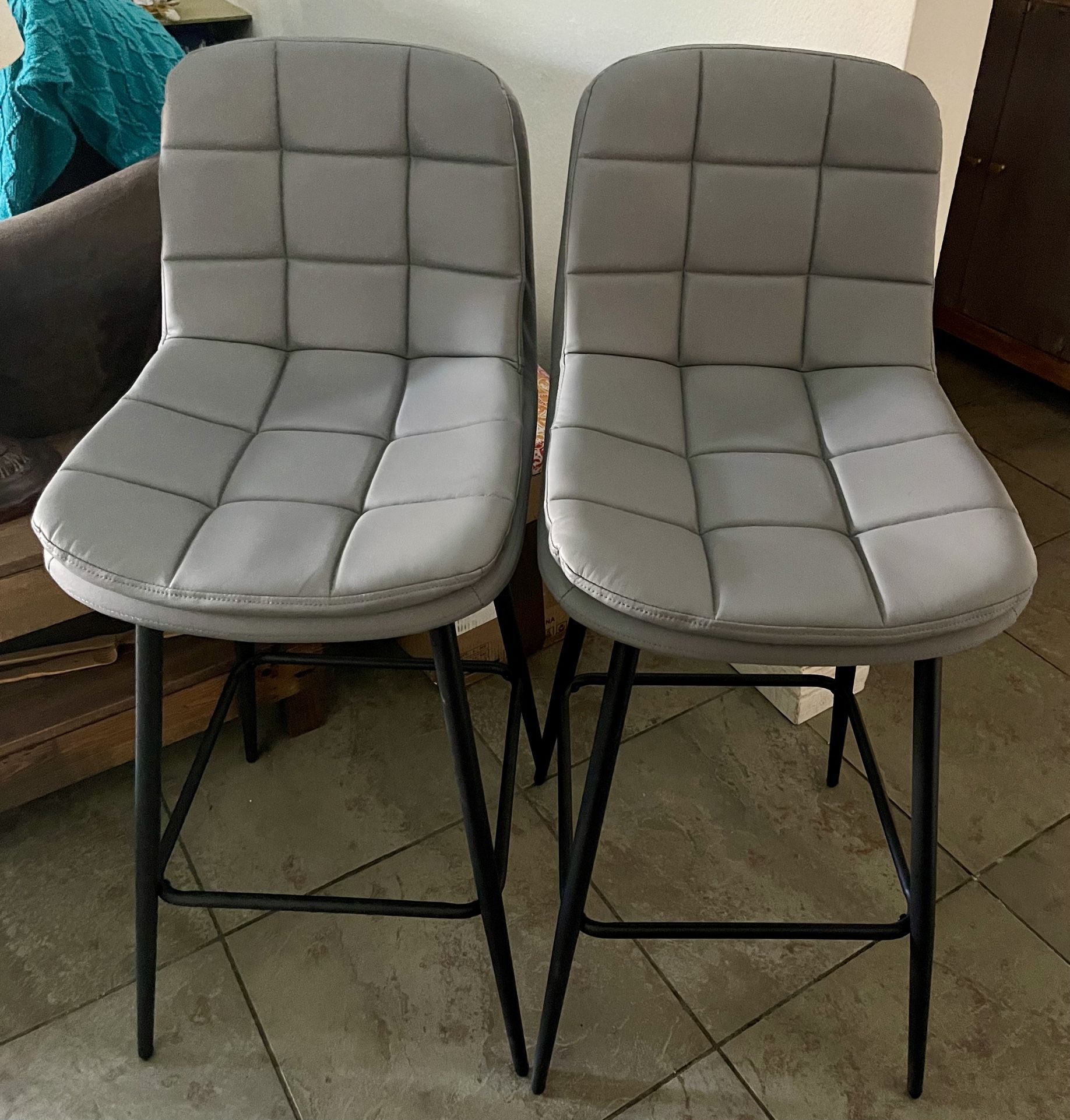 Brand New Upholstered Bar Stools (set of 2)