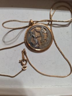 Vintage Gemini zodiac necklace