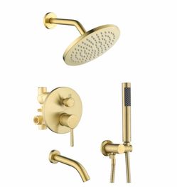 Gold Bathtub Shower Faucet Set