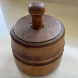 Antique Hand-Carved  Butter Press Folk Art Primitive Kitchen Tool