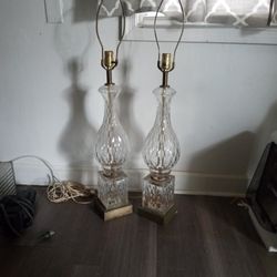 Vintage  Cut Glass  Lamps
