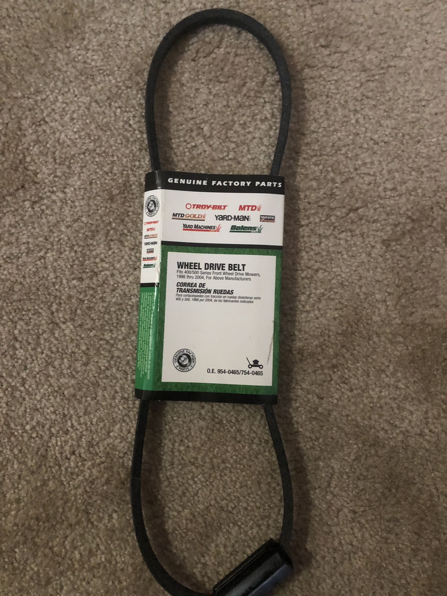 Drive belt for Lawn mower tractor