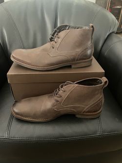 Rockport Mens Leather Chukka Boots, Like New, Size 12