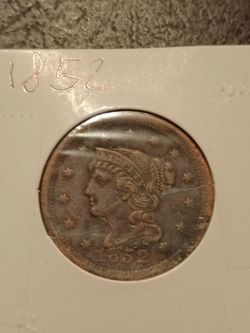1852 large cent