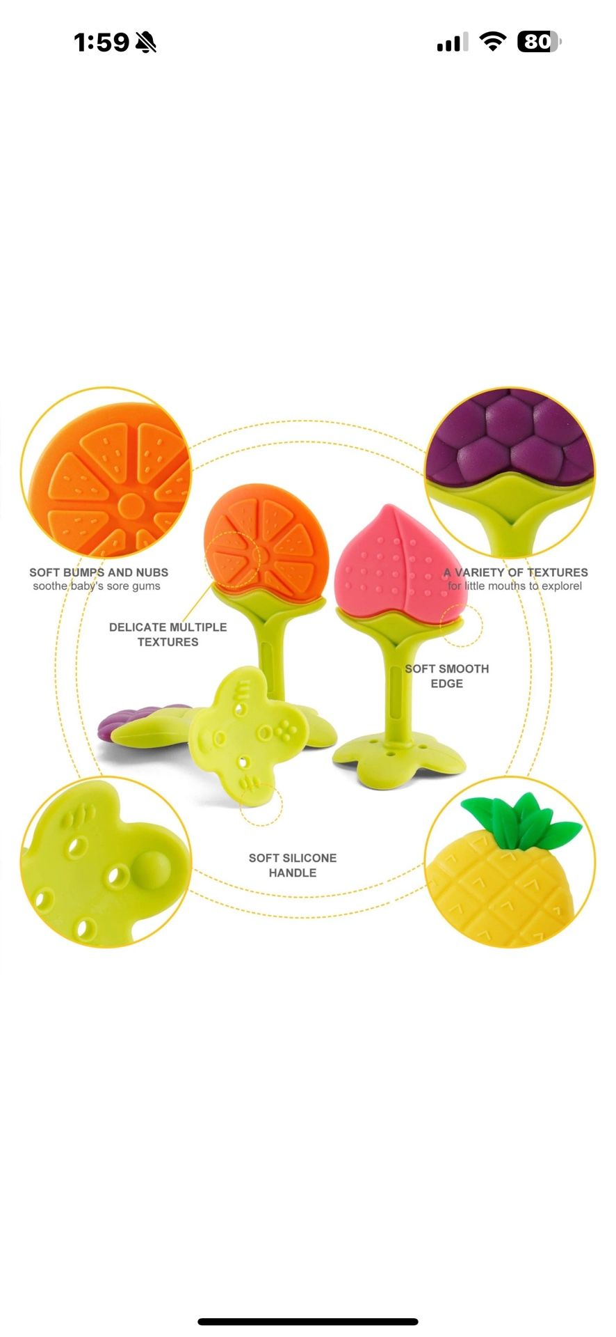 Baby Teething Rubber Toys