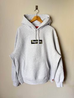 Supreme FW23 Box Logo Hooded Sweatshirt “Ash Grey” Size L VNDS