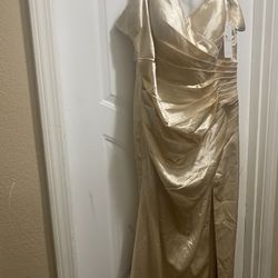  ChongXiao Women's Gold Dress XL