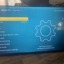 58” Hisense Roku Tv