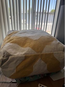 West elm cotton pouf